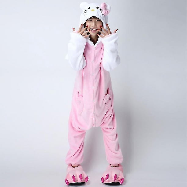 Pijamas de gatito y gato, mono Kigurumi, ropa de dormir de franela, disfraz de mono para perro, unisex, para adultos