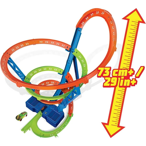 Hot Wheels Track Set with Motorized Booster for Indoor Play
