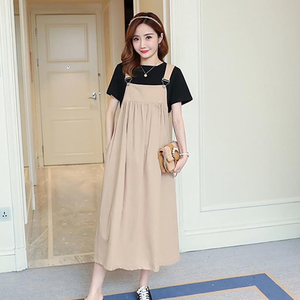 white overalls dress