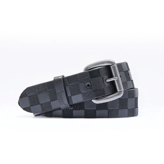 First Mfg Co Men's Squares Everyday Wear Leather Belt (Squares/32)