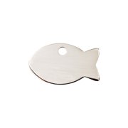 Red Dingo Flat Stainless Steel Fish Personalized Engraved Pet ID Tag, Small