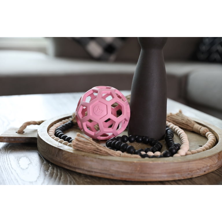 JW Hol-ee Roller Small Dog Ball Puzzle Toy, Pink photo 2