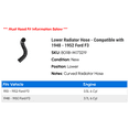 thumbnail image 2 of Lower Radiator Hose - Compatible with 1948 - 1952 Ford F3 1949 1950 1951, 2 of 2