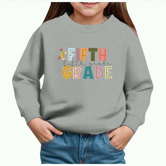 Godom Girls Oversized Crewneck Sweatshirts Kids Fashion Fleece Drop Shoulder Pullover 2-7 Years