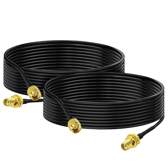 SMA Male to SMA Female Bulkhead Mount RG174 Extension Cable 5m (Pack of 2) Compatible with 4G LTE Router Gateway Modem Mobile Cellular Receiver