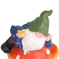 thumbnail image 3 of Garden Ornament Mushroom Faceless Gnome Statue Standing Sculpture Resin Statue for Home Courtyard DecorationBS3008 Mushroom Butterfly, 3 of 4