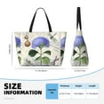 thumbnail image 2 of Yiaed Vintage Flower Print Large Capacity Beach Travel Bag - Waterproof Zipper Vacation Tote for Sandproof Storage, and Camping, 2 of 5
