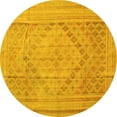 thumbnail image 1 of Ahgly Company Indoor Round Southwestern Yellow Country Area Rugs, 3' Round, 1 of 4
