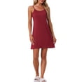 thumbnail image 2 of INSPIRE CHIC Women's Nightgown Modal Soft Spaghetti Strap Dress Crewneck Sleepwear M Red, 2 of 6