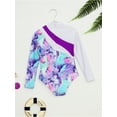 thumbnail image 6 of iiniim Kids Girls Sport Dance Leotard Long Sleeve Cartoon Print One Piece Dancewear Size 4-14 Shadow Pink 8, 6 of 7