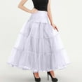thumbnail image 4 of Weiqiqre Womens Skirts Ankle Length Petticoats Long Plus Size Wedding Slips Crinoline Underskirt for Prom Evening Wedding Dress, 4 of 9