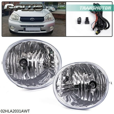 Suitable for 04-05 for Toyota RAV4 LH  Right Grip Fog Light Bumper Kit Transparent Lens  Switch-