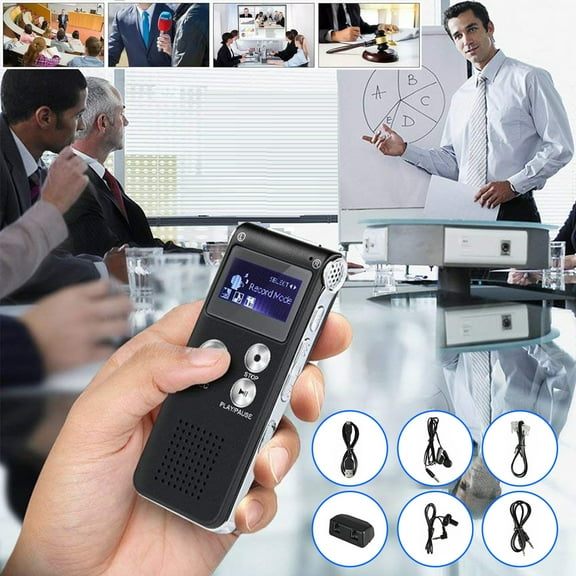 Digital Voice Recorder 16GB - Mini Audio Recorder Recording Device with Playback for Lectures Meetings