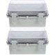 thumbnail image 1 of Juego de 2 bisagras para caja de cable de alimentación eléctrica, resistente a la intemperie, caja de conexiones impermeable, caja de alimentación para exteriores de plástico, 1 of 6