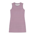 thumbnail image 6 of BRGZLK Women Mini Dresses Summer Daily Casual Trendy Striped Sleeveless Round Neck Pullover Side Slit Sundress Loose Fit Tank Beach Dress Pink XL, 6 of 6