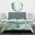 thumbnail image 2 of Designart 'Lost into the Blue' Geometric Bedding Set - Duvet Cover & Shams, 2 of 4
