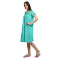 thumbnail image 3 of Moomaya Nightwear For Women Solid Cotton Nightdress Knee Length Sleepwear, 3 of 3