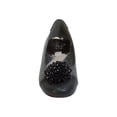 thumbnail image 2 of FUZZY Andie Women Extra Wide Width Metallic Slip On Flats BLACK 8, 2 of 6