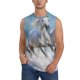 thumbnail image 1 of Fotbe Horses Running Through The Water Men's Camiseta sin Mangas Estampada para Hombres, Playera Casual para Gimnasio, Entrenamiento, Playa-Small, 1 of 7