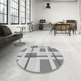 thumbnail image 3 of Ahgly Company Indoor Square Patterned Gray Area Rugs, 3' Square, 3 of 6