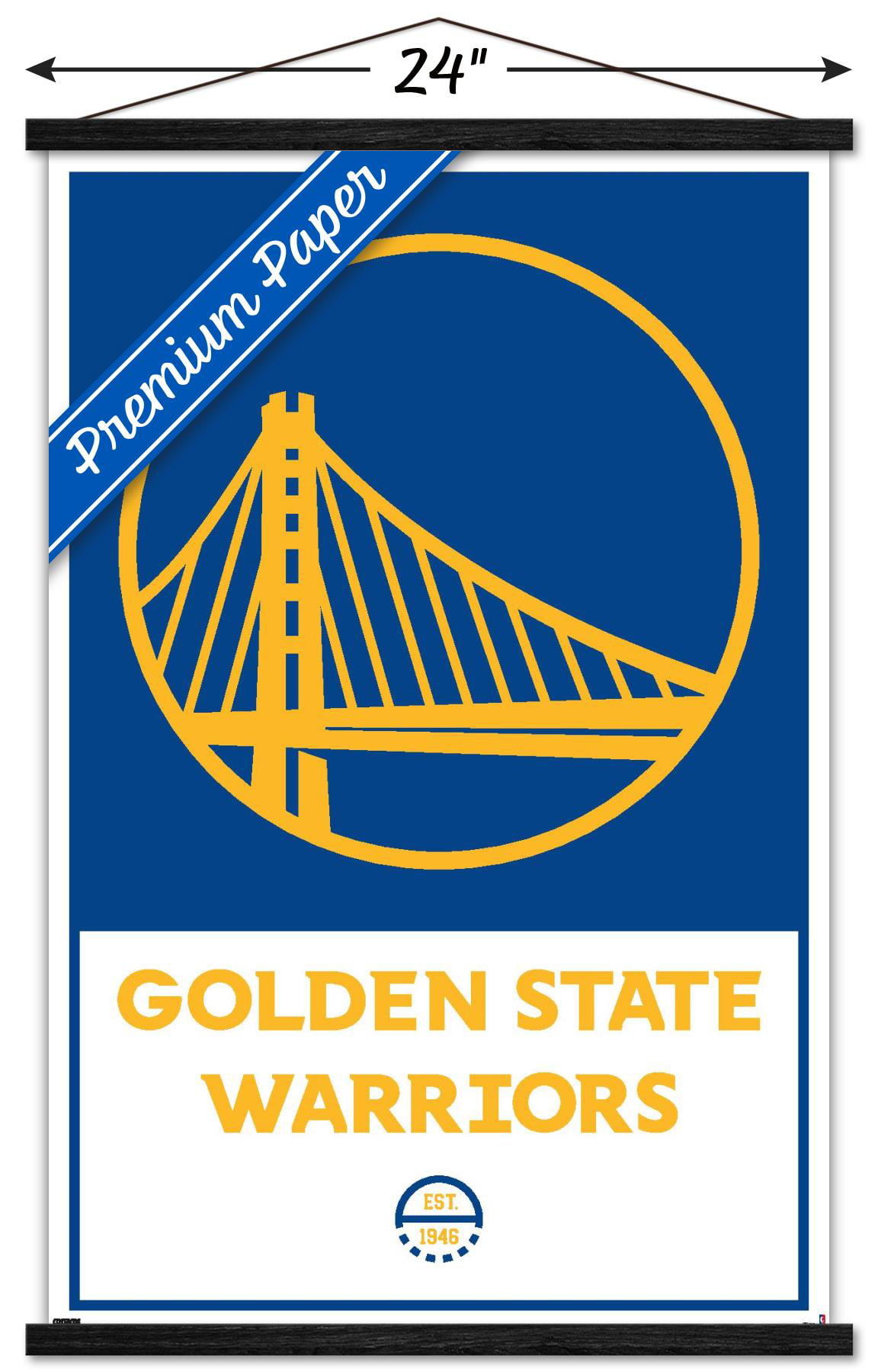 NBA Golden State Warriors - Logo 21 Wall Poster, 22.375