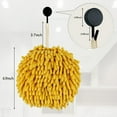 thumbnail image 2 of MEETSWEET Fuzzy Ball Chenille Quick Drying Hand Towels, 2-Count, Yellow, 2 of 7