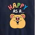 thumbnail image 3 of Instant Message - Happy As A Quokka - Toddler & Youth Crewneck Fleece Sweatshirt, 3 of 6