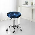 thumbnail image 7 of Balery Blue Lightning Velvet Round Bar Chair Cushion Cover Adjustable, Protects From Scratches And Stains, Soft & Washable Ideal For Wooden And Metal Stools - 13 Inch, 7 of 7