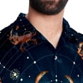 thumbnail image 5 of Cancer Constellation Men's Short Sleeve Button Down Beach Shirts, Casual Printed Summer Unisex Tops, 5 of 6