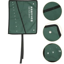 PAMINGONO 1Set Zippered Tool Bag Small Tool Roll Wrench Wrap Roll For Fathers Diy Projects