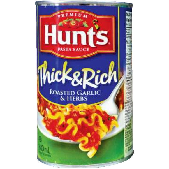 Hunt's - Roasted Garlic & Herbs Pasta Sauce - 680ml - 1ct - Thick & Rich Savory Blend (1ct)