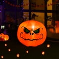 thumbnail image 4 of Topbuy Grande citrouille gonflable Halloween 4 pieds avec lumière LED intégrée pour intérieur et extérieur, 4 of 8