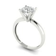 thumbnail image 2 of 0.5 ct Round Cut Simulated Diamond Solitaire 14K White Gold Womens Engagement Ring, 2 of 6