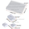 thumbnail image 1 of 4pcs/set DIY Raspberry Pi Aluminum Heatsink Kit With Thermal Pad for Raspberry Pi 4 / 4B Model B White With Pad 1set(4pcs), 1 of 6