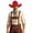 Red, variant on SRZYMJ Western Cowboy Hat for Women Men Small Short Wide Brim Beach Cowgirls Cattleman Cowboys Hats