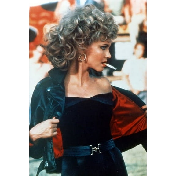 Olivia Newton-John 24x36 Poster Grease leather jacket and cigarette