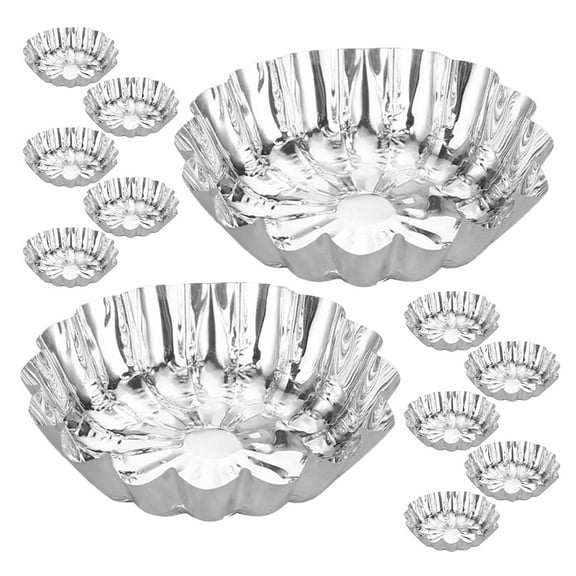 RENACLIPY Disposable Aluminum Foil Tart Molds for Baking and Steaming, 100 Pieces, Non-Stick, Oven Safe