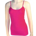 thumbnail image 3 of Women's Basic Stretch Camisole Tank Top Spaghetti Strap Long Plain Cami New Pink, 3 of 3