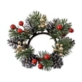 thumbnail image 6 of Tachiuwa 2xChristmas Candle Wreath Supplies Decor Candle Holder for Home Party Red, 6 of 10