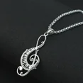 thumbnail image 4 of Musical Note Hollow Pendant Necklace Women Piano Keys 14K White Gold Goth Necklace Music Symbol Gift Jewelry Gift, 4 of 6
