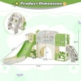 thumbnail image 6 of Shengchao Trade 11 in 1 Toddler Slide, Kids Slide for Toddler Age 1-3 with Basketball Hoop, Kids Slide Playset Structure, Toy Storage Organizer for Toddlers, Kids Climbers Playground,Green, 6 of 13