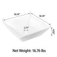 thumbnail image 5 of Sinber 16" x 16" x 4.92" White Square Ceramic Countertop Bathroom Vanity Vessel Sink BVS1616A-OK, 5 of 11