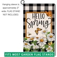 thumbnail image 6 of Hello Spring Daisy Garden Flag 12x18 Double Sided White Flowers Bee Butterfly Summer Farmhouse Holiday Outside Decorations Burlap Yard Flag BW777, 6 of 6
