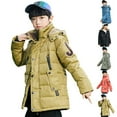 thumbnail image 7 of EnJoCho Youth Hooded Winter Parka Quilted Puffer Coat Boys Girls Fleec𝖾 Lined Insulated Thermal Windproof Snow Jacket 𝖶aterproof Warm Down Coat Kids Outerwear, 7 of 7