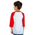 thumbnail image 2 of Shaka Wear Youth 5.9 oz., 3/4-Sleeve Raglan L WHITE/ RED, 2 of 2