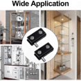 thumbnail image 3 of Black Stainless Steel Frameless Glass Door Hinges with Adjustable Pins (4 Pack), 3 of 3