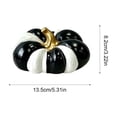 thumbnail image 3 of RBCKVXZ Black White Resin Pumpkin Figurine Modern Farmhouse Fall Thanksgiving Halloween Tabletop Mantel Tiered Tray Centerpiece Home Shelf Decor Statue, 3 of 6