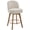 Chenille / Beige Cream -【Set of 1 】- 26" Seat Height, variant on WOOW DEPOT 26" Swivel Chenille Bar Stools Set of 2, w/ 3.9" Thick Large Seat & Mid-Back & Wood Legs, Upholstered Fabric Modern Island Counter Barstools Armless Kitchen Pub Chair, Beige