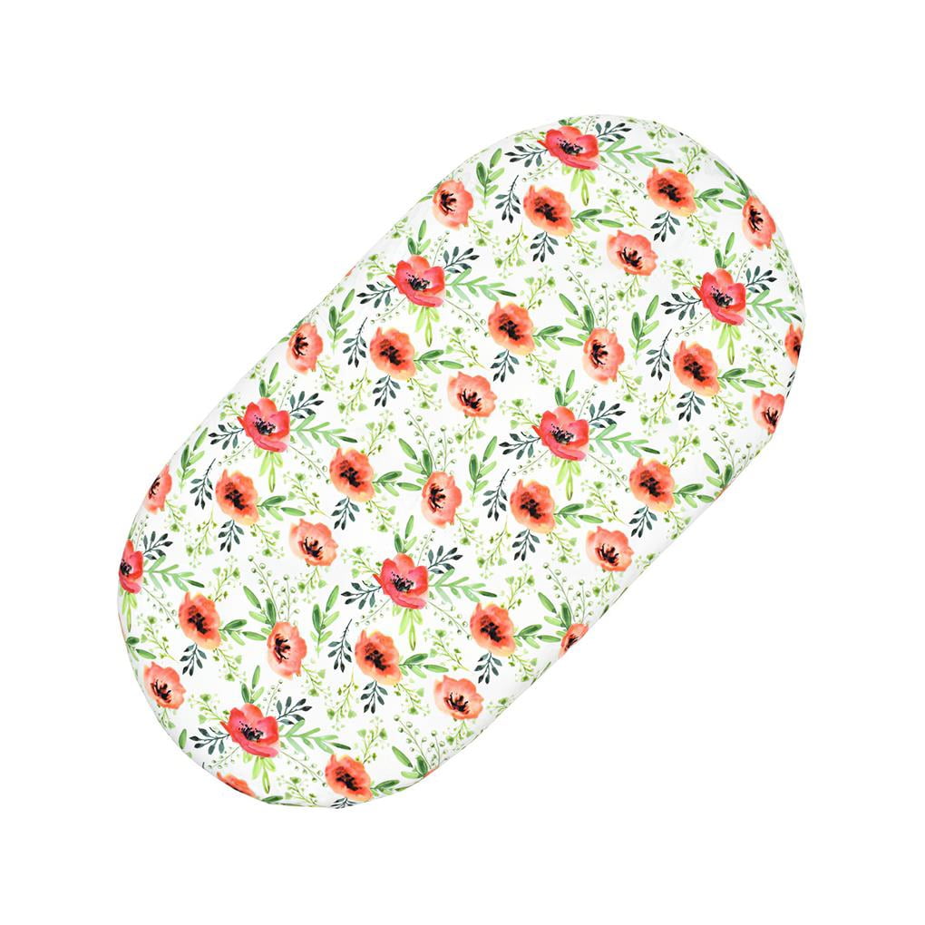 Cradle sheetBaby Sheets Floral Basket Sheet Soft Cradle