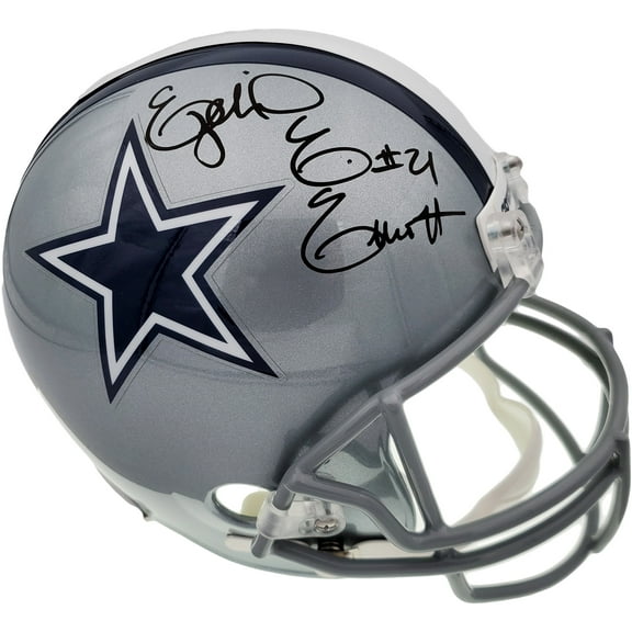 Ezekiel Elliott Autographed Dallas Cowboys Full Size Replica Helmet Beckett BAS 143249